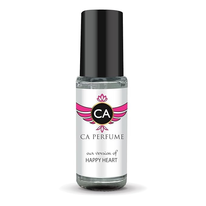CA Perfume Impression of Happy Heart for Women Perfume Oil Chypre Floral Scent Long Lasting Perfumes for Women Travel Size Mini Perfume Sample TSA Ready Body Oil Roll-on 0.14 Fl Oz 4ml