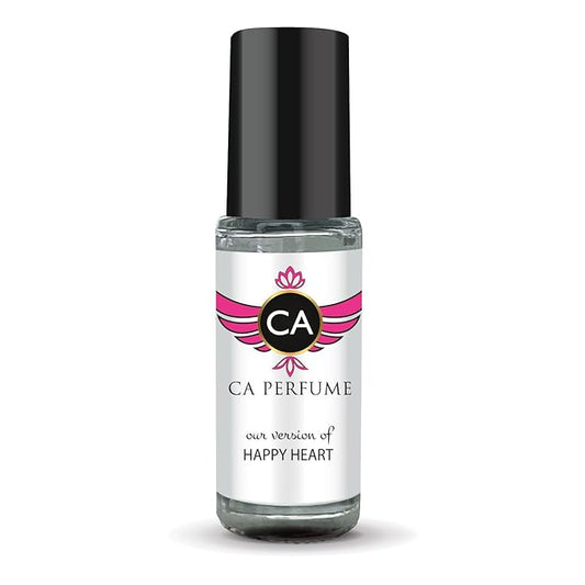 CA Perfume Impression of Happy Heart for Women Perfume Oil Chypre Floral Scent Long Lasting Perfumes for Women Travel Size Mini Perfume Sample TSA Ready Body Oil Roll-on 0.14 Fl Oz 4ml