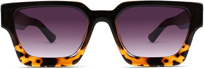 Trendy Square Sunglasses for Men Women Fashion Thick Rectangle Sun Glasses UV Protection Shades Designer Style