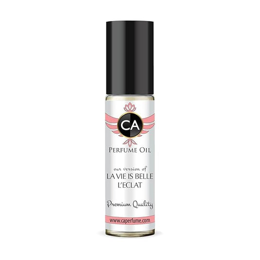CA Perfume Impression of La Vie Belle L'eclat for Women Fragrance Oil Amber Floral Scent Long Lasting Perfumes for Women Travel Size TSA Ready Mini Parfum Body Oil Roll-on 0.33 Fl Oz 10ml