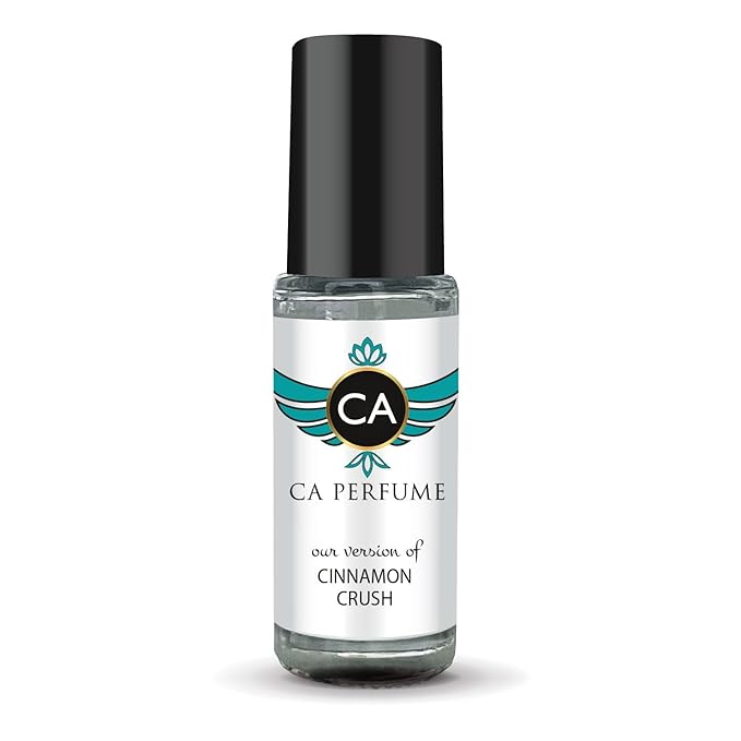 CA Perfume Originals Cinnamon Crush Unisex Fragrance Oil Spicy Scent Long Lasting Perfumes for Women & Men Travel Size TSA Ready Mini Parfum Body Oil Roll-on 0.14 Fl Oz 4ml