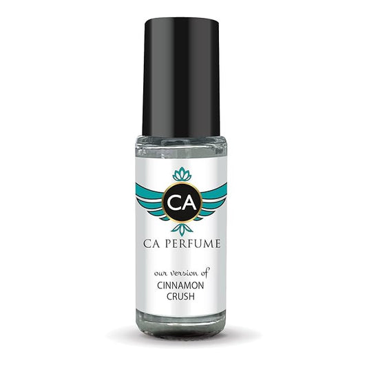 CA Perfume Originals Cinnamon Crush Unisex Fragrance Oil Spicy Scent Long Lasting Perfumes for Women & Men Travel Size TSA Ready Mini Parfum Body Oil Roll-on 0.14 Fl Oz 4ml