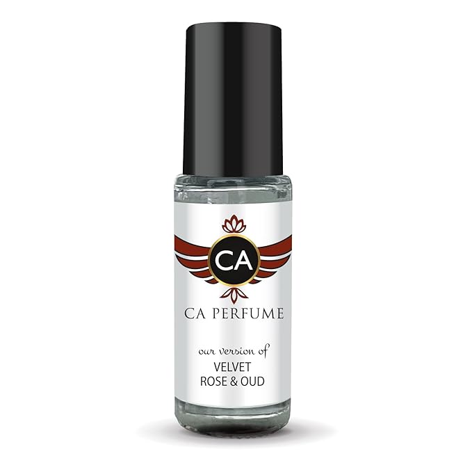 CA Perfume Impression of Velvet Rose & Oud for Men Perfume Oil Amber Floral Scent Long Lasting Cologne for Men Travel Size Mini Perfume Sample TSA Ready Body Oil Roll-on 0.14 Fl Oz 4ml