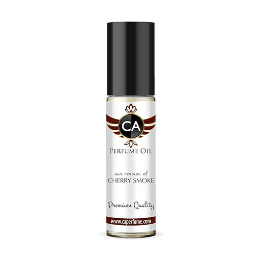 CA Perfume Impression of Cherry Smoke Unisex Fragrance Oil Amber Spicy Scent Long Lasting Perfumes for Women & Men Travel Size TSA Ready Mini Parfum Body Oil Roll-on 0.33 Fl Oz 10ml