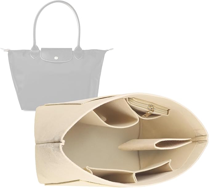 Lckaey Purse Organizer Insert for Le Pliage Neo Handbags Insert Organizer1012khaki-S