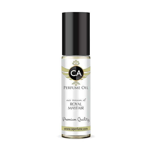 CA Perfume Impression of Royal Mayfair Unisex Fragrance Oil Floral Fruity Scent Long Lasting Perfumes for Women & Men Travel Size TSA Ready Mini Parfum Body Oil Roll-on 0.33 Fl Oz 10ml