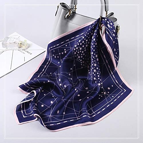 ANDANTINO 100% Real Mulberry Silk Scarf -21'' x 21''- Lightweight Neckerchief –Women Men Small Square Digital Printed Scarves