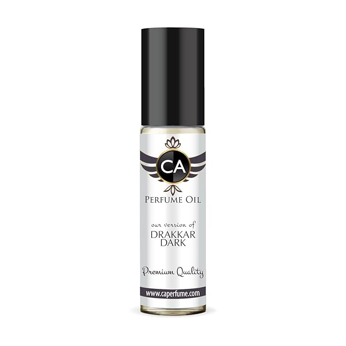 CA Perfume Impression of Drakkar Dark for Men Eau De Parfum Aromatic Fougere Scent Long Lasting Cologne for Men Travel Size TSA Ready for Day and Night Wear 0.33 Fl Oz 10ml