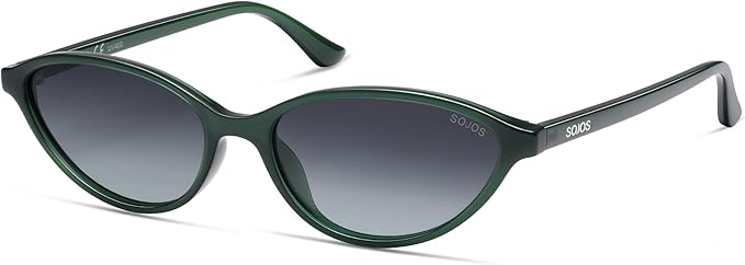 SOJOS Trendy Polarized Oval Sunglasses for Women Retro Chic 90s Shades Lightweight Sunnies SJ2656