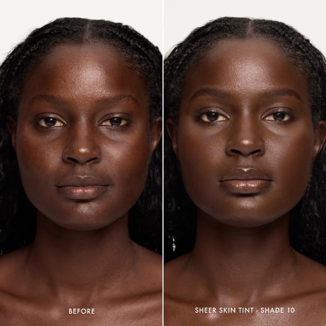 Summer Fridays Sheer Skin Tint - Skin Tint with Hyaluronic Acid - Helps Diminish Uneven Skin Tone - Sheer to Light Coverage - Shade 10 - Rich Deep with Neutral Undertones (1 Fl Oz)