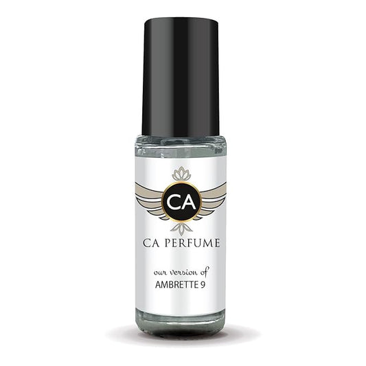 CA Perfume Impression of Ambrette 9 Unisex Perfume Oil Aromatic Scent Long Lasting Fragrance for Women and Men Travel Size Mini Perfume Sample TSA Ready Body Oil Roll-on 0.14 Fl Oz 4ml