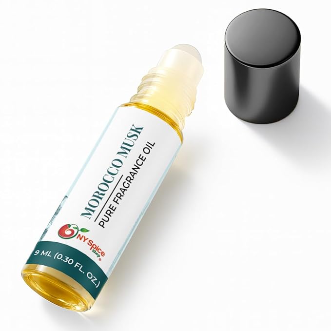 NY Spice Shop Morocco Musk Fragrance – Pack of 1 Artisan Fragrance Oil & Soft Floral Scent – Resinous Aroma Blend with Enduring Aroma Tone – Traditional Musk Perfume Oil for Personal Scent Collection