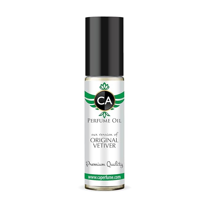 CA Perfume Impression of Original Vetiver for Men Eau De Parfum Woody Spicy Scent Long Lasting Cologne for Men Travel Size TSA Ready for Day and Night Wear 0.33 Fl Oz 10ml