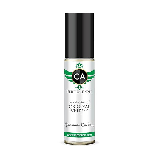 CA Perfume Impression of Original Vetiver for Men Eau De Parfum Woody Spicy Scent Long Lasting Cologne for Men Travel Size TSA Ready for Day and Night Wear 0.33 Fl Oz 10ml