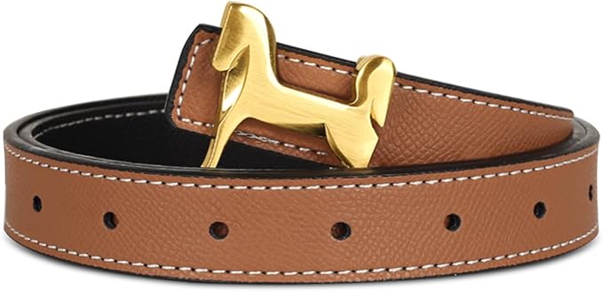 Relang Women's Belts with Gold Buckle, Fashion Waist Band, Elegant Ladies' Belt, Gift for Women