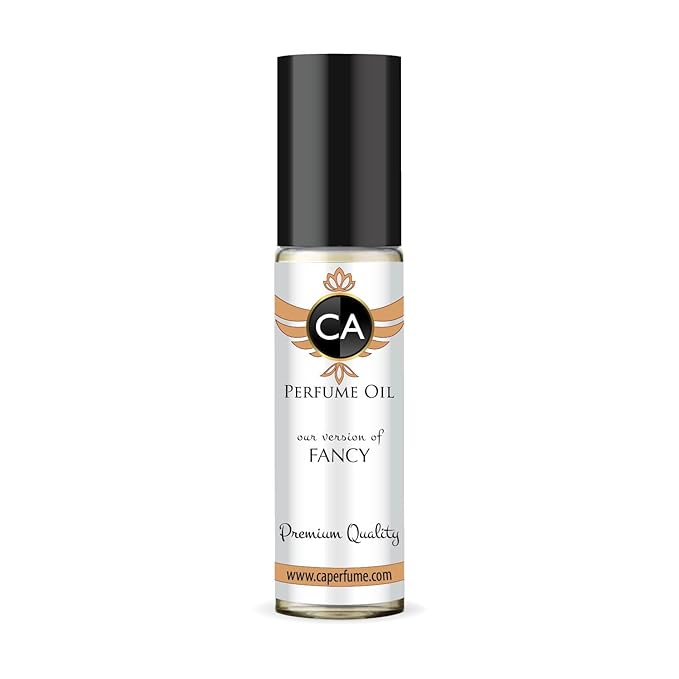 CA Perfume Impression of Fancy for Women Fragrance Oil Amber Vanilla Scent Long Lasting Perfumes for Women Travel Size TSA Ready Mini Parfum Body Oil Roll-on 0.33 Fl Oz 10ml