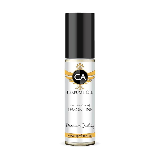 CA Perfume Impression of Lemon Line Unisex Fragrance Oil Citrus Aromatic Scent Long Lasting Perfumes for Women & Men Travel Size TSA Ready Mini Parfum Body Oil Roll-on 0.33 Fl Oz 10ml