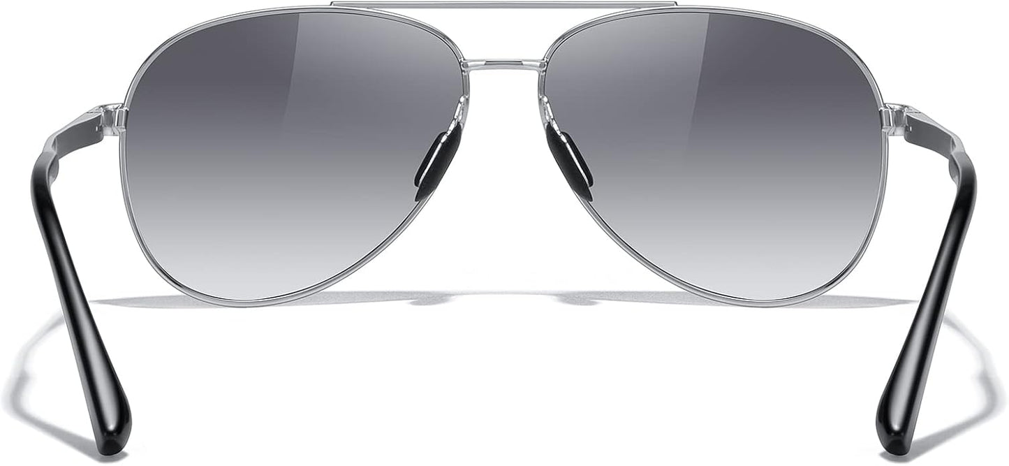 MERRY'S Aviator Sunglasses for Men Women - Polarized Driving Sun glasses Mirrored Lens UV 400 Protection 58 MM