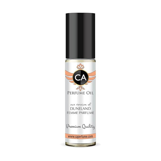 CA Perfume Impression of Duneland Femme Parfume for Women Fragrance Oil Amber Woody Scent Long Lasting Perfumes for Women Travel Size TSA Ready Mini Parfum Body Oil Roll-on 0.33 Fl Oz 10ml