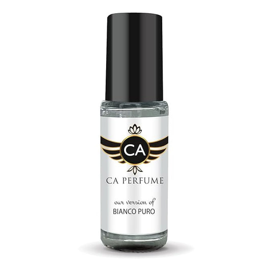 CA Perfume Impression of Bianco Puro Unisex Perfume Oil Floral Fruity Scent Long Lasting Fragrance for Women and Men Travel Size Mini Perfume Sample TSA Ready Body Oil Roll-on 0.14 Fl Oz 4ml