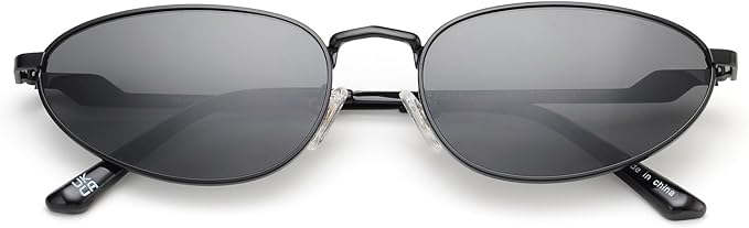 Retro Oval Sunglasses Womens Mens Trendy 2025, Fashion Y2K Narrow Oval Cat Eye Sun Glasses UV400 Protection VF2251