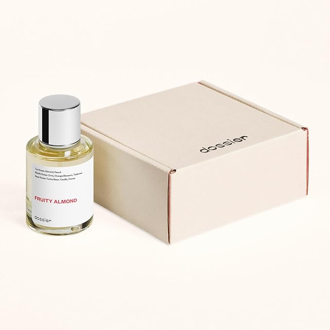 Dossier - Fruity Almond - Eau de Parfum - Perfume Luxury - Pure Infused - Paraben Free - Vegan - For Women - Fragrance 1.7 0z (Spray 50ml)