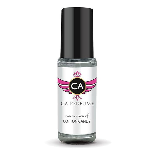 CA Perfume Originals Cotton Candy Unisex Fragrance Oil Gourmand Scent Long Lasting Perfumes for Women & Men Travel Size TSA Ready Mini Parfum Body Oil Roll-on 0.14 Fl Oz 4ml