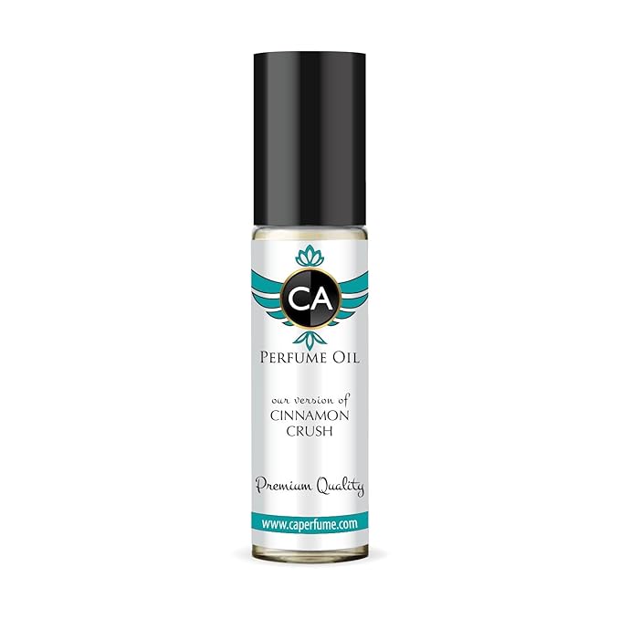 CA Perfume Originals Cinnamon Crush Unisex Fragrance Oil Spicy Scent Long Lasting Perfumes for Women & Men Travel Size TSA Ready Mini Parfum Body Oil Roll-on 0.33 Fl Oz 10ml