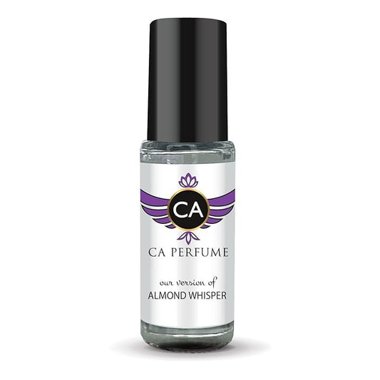 CA Perfume Originals Almond Whisper Unisex Fragrance Oil Fruity Scent Long Lasting Perfumes for Women & Men Travel Size TSA Ready Mini Parfum Body Oil Roll-on 0.14 Fl Oz 4ml
