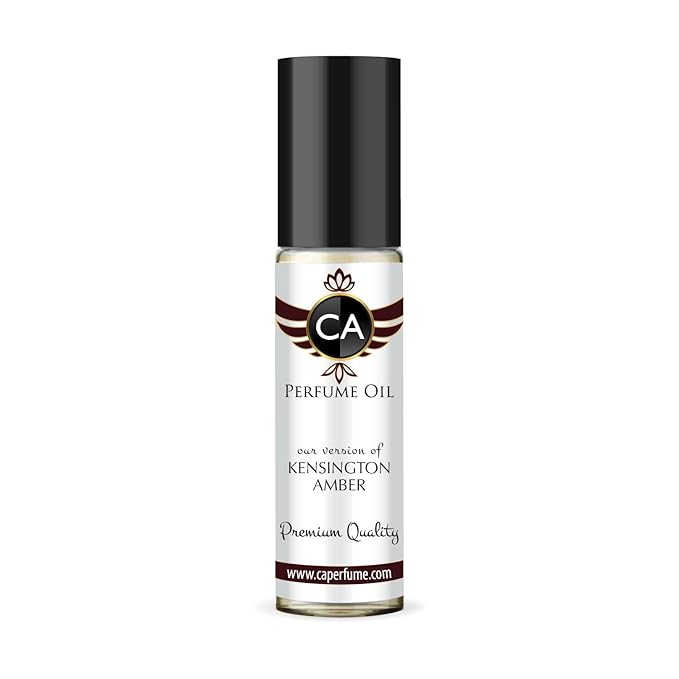 CA Perfume Impression of Kensington Amber Unisex Fragrance Oil Amber Scent Long Lasting Perfumes for Women & Men Travel Size TSA Ready Mini Parfum Body Oil Roll-on 0.33 Fl Oz 10ml