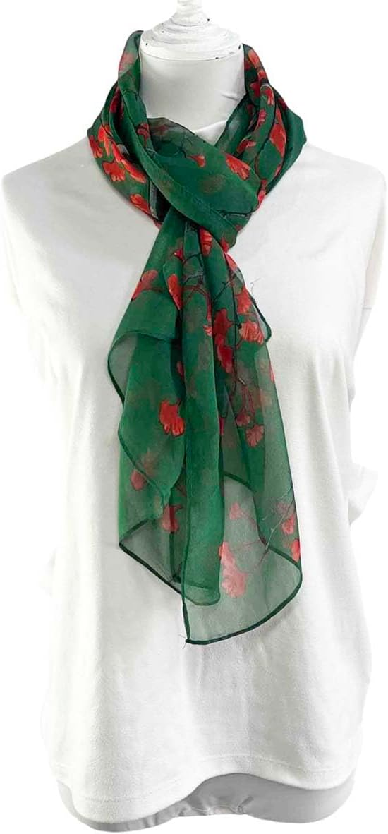 Xyueanlo Scarfs for Women Lightweight Fashion Floral Printed Scarves Neck Scarf Sunscreen Wraps Shawls