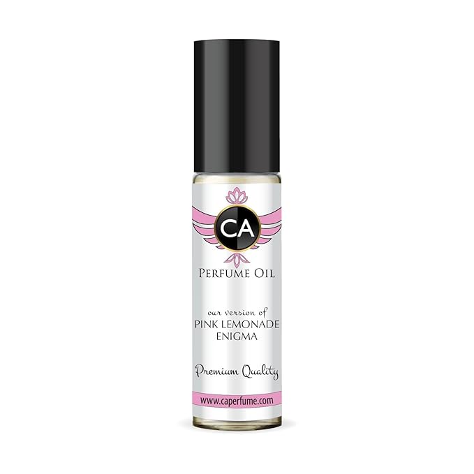 CA Perfume Originals Pink Lemonade Enigma Unisex Fragrance Oil Citrus Scent Long Lasting Perfumes for Women & Men Travel Size TSA Ready Mini Parfum Body Oil Roll-on 0.33 Fl Oz 10ml