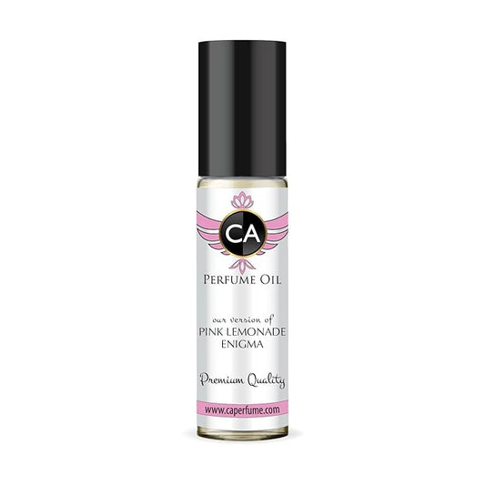 CA Perfume Originals Pink Lemonade Enigma Unisex Fragrance Oil Citrus Scent Long Lasting Perfumes for Women & Men Travel Size TSA Ready Mini Parfum Body Oil Roll-on 0.33 Fl Oz 10ml