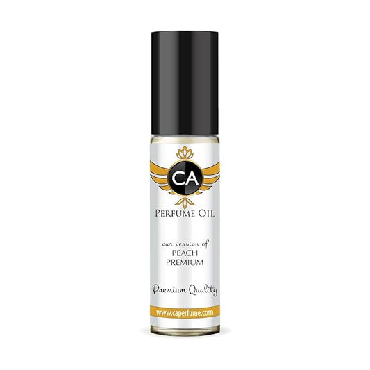 CA Perfume Originals Peach Premium Unisex Fragrance Oil Fruity Scent Long Lasting Perfumes for Women & Men Travel Size TSA Ready Mini Parfum Body Oil Roll-on 0.33 Fl Oz 10ml