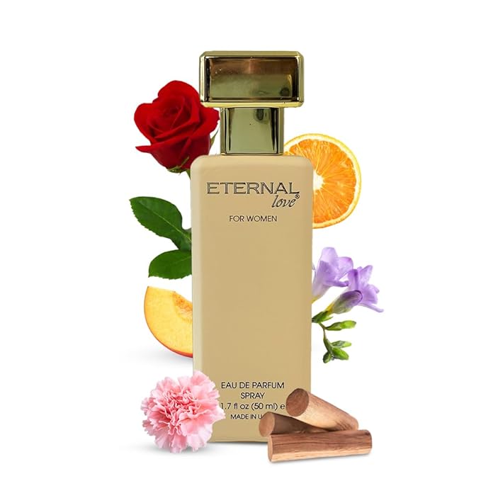 Eternal Love for Women - Long Lasting Eau de Parfum Spray - Premium Floral Fragrance with Peach & Sandalwood - Soft Feminine Scent - 1.7oz