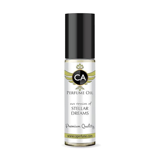 CA Perfume Impression of Stellar Dreams Unisex Fragrance Oil Leather Scent Long Lasting Perfumes for Women & Men Travel Size TSA Ready Mini Parfum Body Oil Roll-on 0.33 Fl Oz 10ml