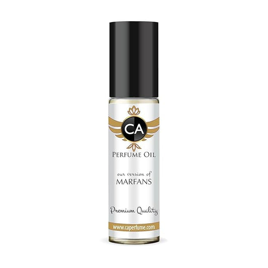 CA Perfume Impression of Marfans Unisex Fragrance Oil Floral Woody Musk Scent Long Lasting Perfumes for Women & Men Travel Size TSA Ready Mini Parfum Body Oil Roll-on 0.33 Fl Oz 10ml
