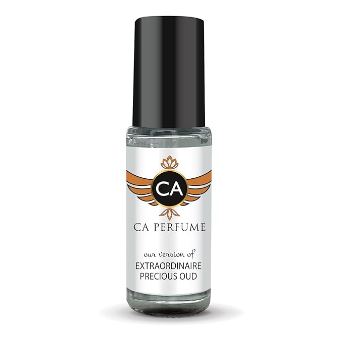 CA Perfume Impression of Extraordinaire Precious Oud for Women Perfume Oil Floral Scent Long Lasting Perfumes for Women Travel Size Mini Perfume Sample TSA Ready Body Oil Roll-on 0.14 Fl Oz 4ml