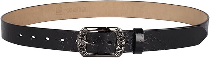 Women's Fashion Classic Metal Buckle Leather Belt with Jeans Dress