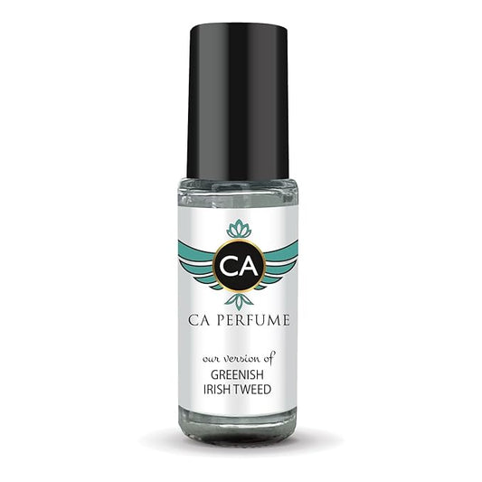 CA Perfume Impression of Greenish Irish Tweed for Men Perfume Oil Woody Floral Musk Scent Long Lasting Cologne for Men Travel Size Mini Perfume Sample TSA Ready Body Oil Roll-on 0.14 Fl Oz 4ml
