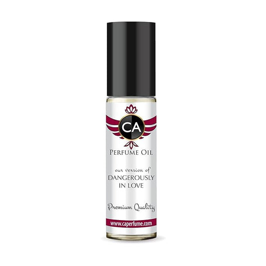 CA Perfume Impression of Dangerously In Love Unisex Fragrance Oil Woody Floral Musk Scent Long Lasting Perfumes for Women & Men Travel Size TSA Ready Mini Parfum Body Oil Roll-on 0.33 Fl Oz 10ml