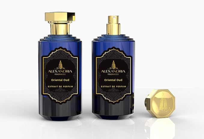 Alexandria Fragrances Oriental Oud Perfume for Men - Long Lasting Saffron, Oud & Lavender Fragrances – Elegant Oud & Vetiver Perfume Men for Daily Use – Travel Size Perfect for Every Occasion – 10ml