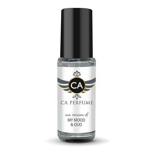 CA Perfume Impression of Oud Satin Mood for Men Fragrance Oil Amber Woody Scent Long Lasting Cologne for Men Travel Size TSA Ready Mini Parfum Body Oil Roll-on 0.14 Fl Oz 4ml
