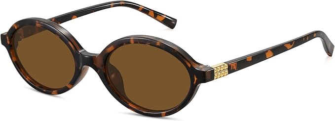 WOWSUN Retro Oval Sunglasses Womens Trendy Sun Glasses Sunnies UV400 Protection
