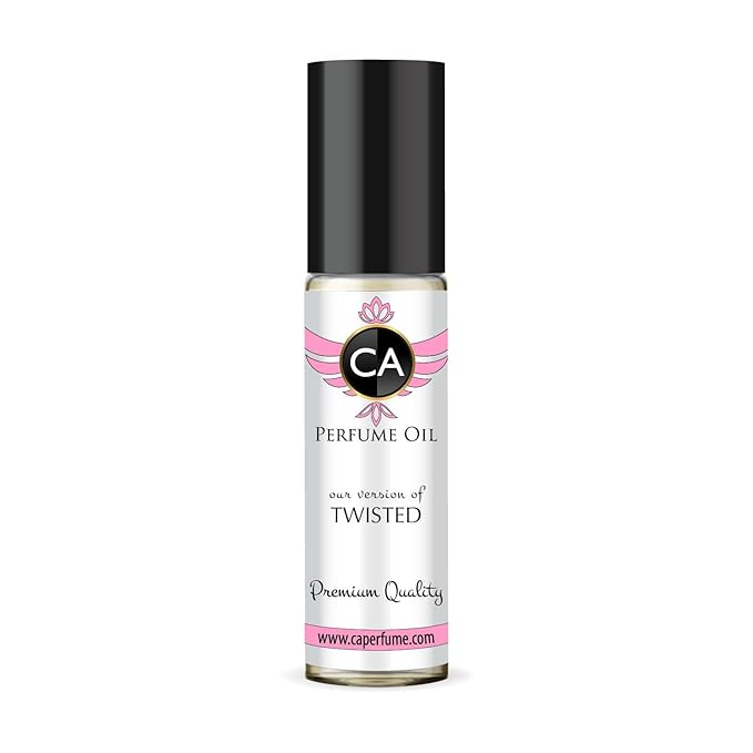 CA Perfume Impression of Twisted for Women Fragrance Oil Amber Vanilla Scent Long Lasting Perfumes for Women Travel Size TSA Ready Mini Parfum Body Oil Roll-on 0.33 Fl Oz 10ml