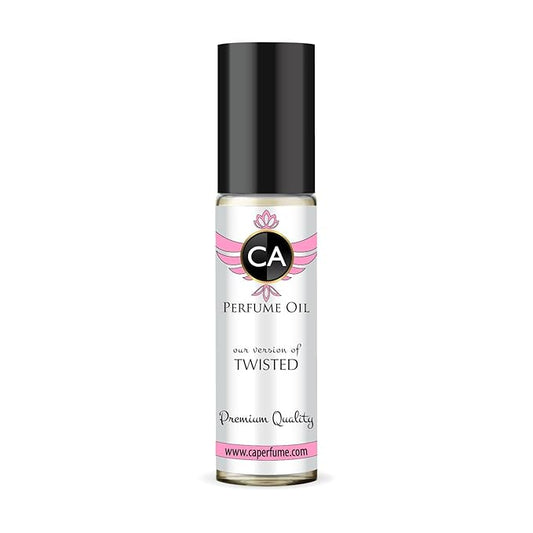 CA Perfume Impression of Twisted for Women Fragrance Oil Amber Vanilla Scent Long Lasting Perfumes for Women Travel Size TSA Ready Mini Parfum Body Oil Roll-on 0.33 Fl Oz 10ml