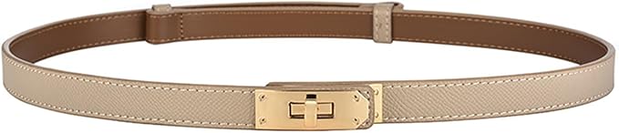 FENLDY Adjustable Thin Belts For Womens Skinny Belts For Dresses Womens Solid Color Alloy Turn Lock Belts For Jeans