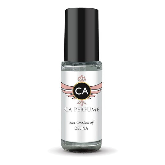 CA Perfume Impression of Delina for Women Perfume Oil Floral Scent Long Lasting Perfumes for Women Travel Size Mini Perfume Sample TSA Ready Body Oil Roll-on 0.14 Fl Oz 4ml