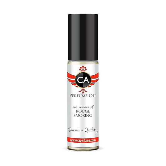 CA Perfume Impression of Rouge Smoking Unisex Fragrance Oil Amber Scent Long Lasting Perfumes for Women & Men Travel Size TSA Ready Mini Parfum Body Oil Roll-on 0.33 Fl Oz 10ml