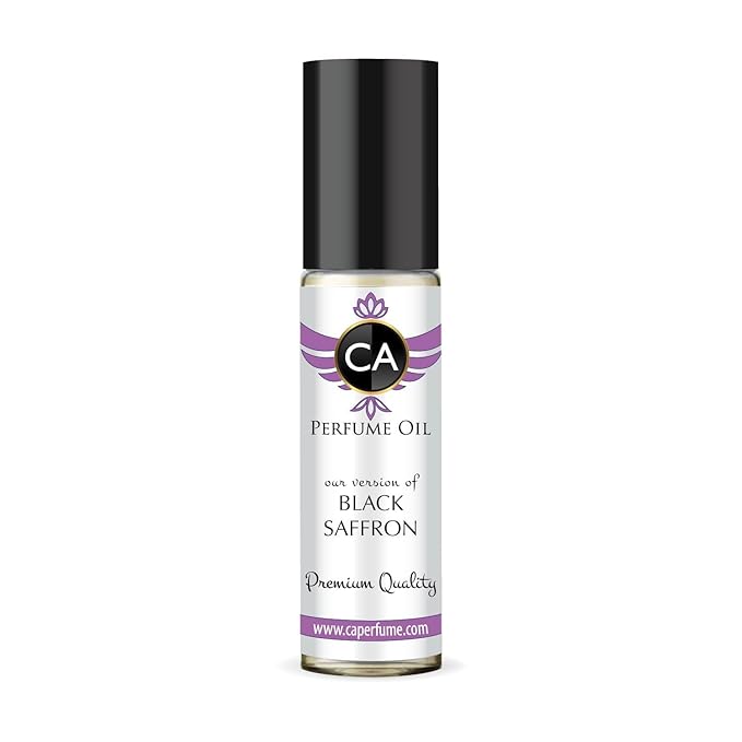 CA Perfume Impression of Black Saffron Unisex Fragrance Oil Amber Spicy Scent Long Lasting Perfumes for Women & Men Travel Size TSA Ready Mini Parfum Body Oil Roll-on 0.33 Fl Oz 10ml